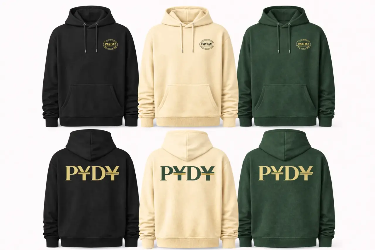P¥D¥ hoodies front and back